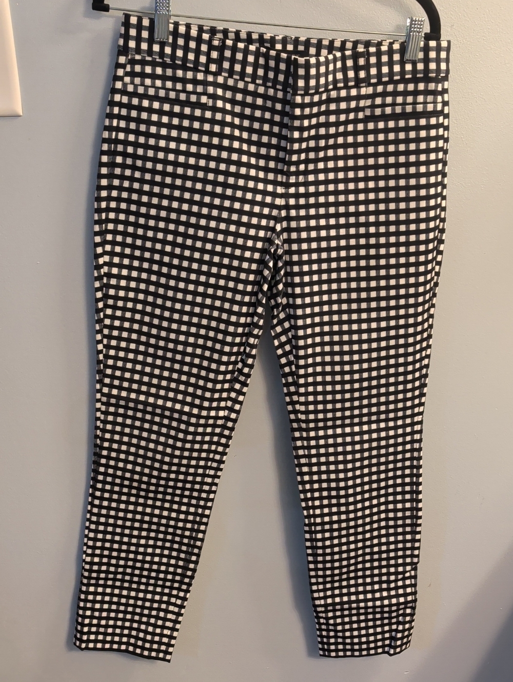Banana Republic Black & White Check Cropped Jeans Sloan Fit